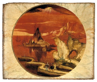 Sodoma és Gomorra lángokban (olaj a panelen) alkotó: Joachim Patenier