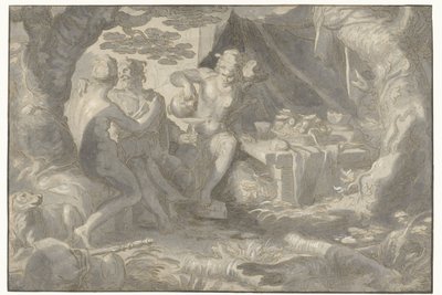 Lót és lányai alkotó: Joachim Wtewael or Utewael