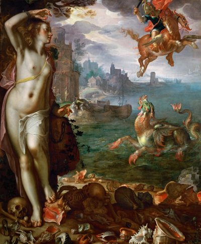 Perseus felszabadítja Andromédát alkotó: Joachim Wtewael or Utewael