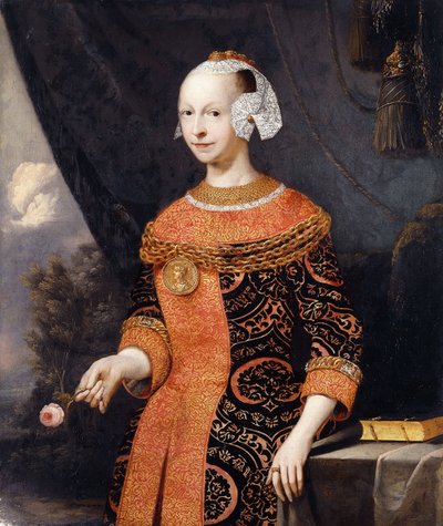 Egy hölgy portréja, Anne, de Basville márkiné, alkotó: Joachim or Luhne Luhn