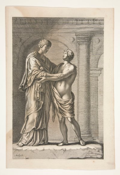 Papirius, az Ősi szobrok csodálva című részéből alkotó: Joachim von Sandrart