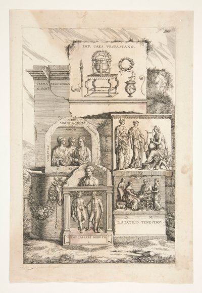 Római domborművek feliratokkal alkotó: Joachim von Sandrart