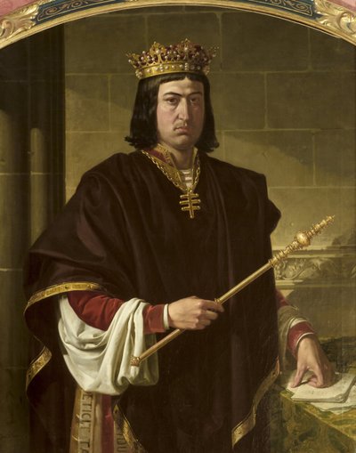 II. Ferdinánd aragóniai király (1452-1516) portréja alkotó: Joachin Dominguez Becquer