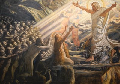 Krisztus a holtak birodalmában alkotó: Joakim Frederik Skovgaard