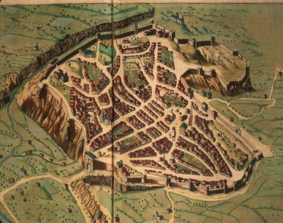 Acquapendente térképe Joan Blaeu Theatrum civitatum et admirandorum Italiae című kötetéből, metszet alkotó: Joan Blaeu