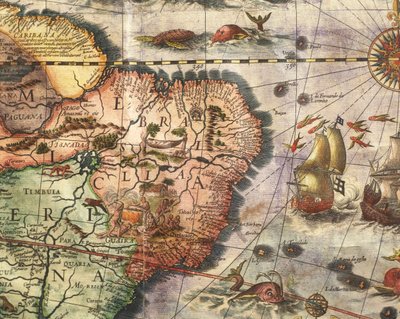 Amerika térképét Joan Blaeu készítette alkotó: Joan Blaeu