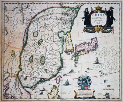 Kína térképe, Joan Blaeu (1596-1673) alkotó: Joan Blaeu