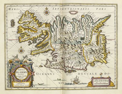 Izland térképe, "Atlas Maior Sive Cosmographia Blaviana", 1662 alkotó: Joan Blaeu