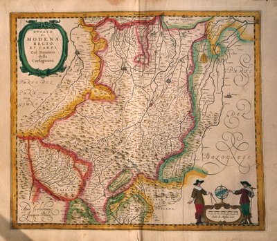 Modena térképe Olaszország városainak és csodáinak színházából, Joan Blaeu metszetével alkotó: Joan Blaeu
