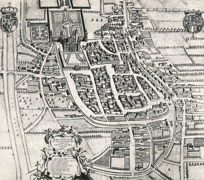 Racconigi térképe, Joan Blaeu (1596-1673) metszete, Olaszország alkotó: Joan Blaeu