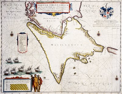 Tabula Magellanica : a Magellán-szoros térképe alkotó: Joan Blaeu