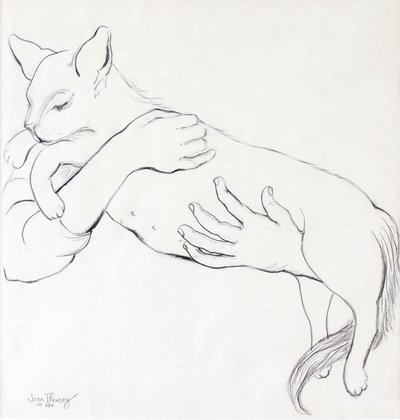 Cuddly Cat, 2000, (ceruza) alkotó: Joan Thewsey