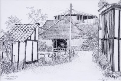 Lord Astors Dairy, White Place Farm, Cookham 2012, ceruza alkotó: Joan Thewsey