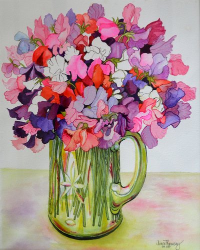 Édes borsó üvegkancsóban, 2011 alkotó: Joan Thewsey