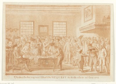 A Brandewijn-kérelem aláírása Rotterdamban, 1785 A márka aláírása.W. Kérés Rotterdamban in 