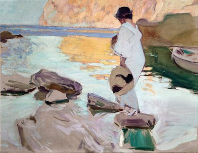 Elena Cala de San Vicentében alkotó: Joaquín Sorolla