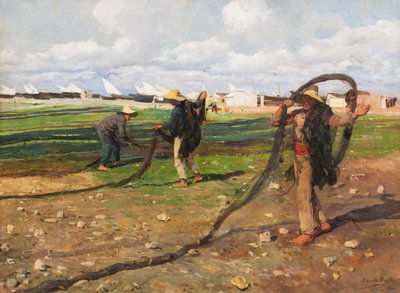 A halászhálók húzása alkotó: Joaquin Sorolla y Bastida