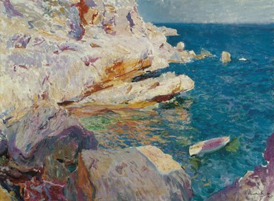 Rock at Javea - Sorolla y Bastida, Joaquin (1863-1923) - 1905 - Olaj, vászon - 62,5x84,7 - Museo Carmen Thyssen, Malaga alkotó: Joaquin Sorolla y Bastida