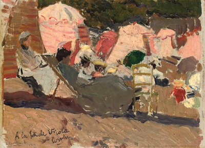 The Beach, Biarritz, 1906 alkotó: Joaquín Sorolla