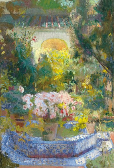 A Sorolla-ház udvara - Sorolla y Bastida, Joaquin (1863-1923) - 1917 - Olaj, vászon - 95,9x64,8 - Museo Carmen Thyssen, Malaga alkotó: Joaquin Sorolla y Bastida