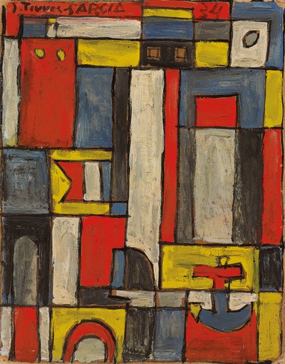 Hajóépítés; Navio constructivo alkotó: Joaquin Torres-Garcia