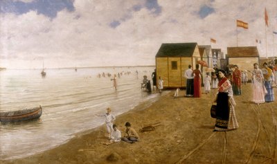 Sanlucar de Barrameda strandja Joaquin Turina Sand festménye (1847-1903) Magángyűjtemény. alkotó: Joaquin Turina Arenal