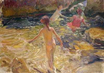 Badende, Jávea. 1905 alkotó: Joaquín Sorolla
