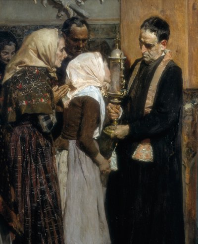 Az ereklye, részlet alkotó: Joaquín Sorolla