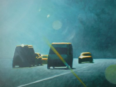 Valahol 1999 körül (akril, panel) alkotó: Joby Hickey