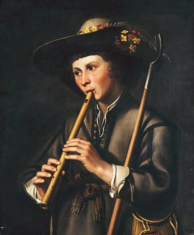 Egy juhász, aki pipázik alkotó: Johan Baeck
