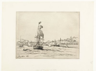 Honfleur kikötője alkotó: Johan Barthold Jongkind