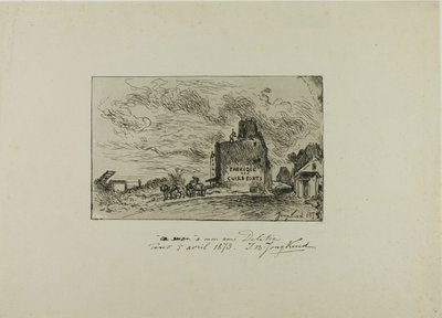 A Rue des Francs-Bourgeois Saint Marcel lebontása alkotó: Johan Barthold Jongkind