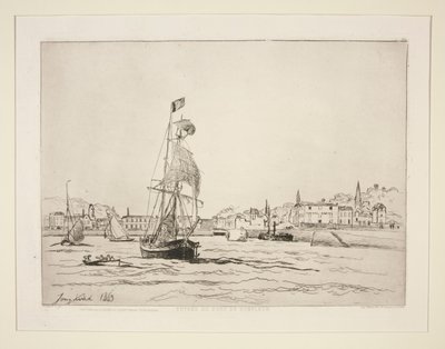 Honfleur kikötőjének bejárata alkotó: Johan Barthold Jongkind