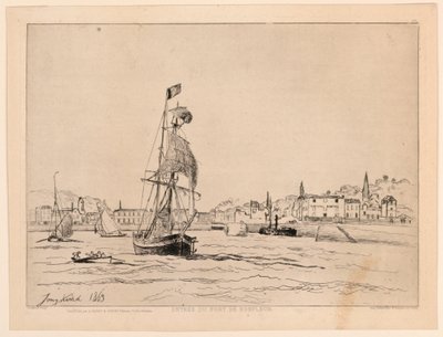 Honfleur kikötőjének bejárata alkotó: Johan Barthold Jongkind