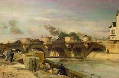 Tűz a Pont Neuf-on, 1853 alkotó: Johan Barthold Jongkind