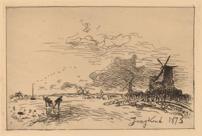 Holland-csatorna, Rotterdam közelében (Canal de Hollande, pres de Rotterdam (Hiver)) alkotó: Johan Barthold Jongkind