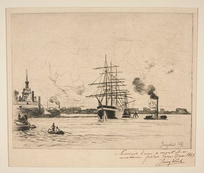 Rotterdam régi kikötője alkotó: Johan Barthold Jongkind