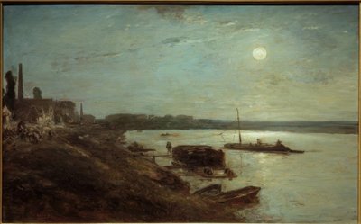 Mondschein über der Seine von Johan Barthold Jongkind