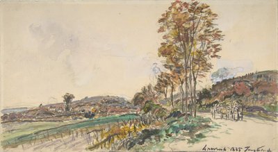 Út a La Côte-Saint-André közelében, 1885. alkotó: Johan Barthold Jongkind