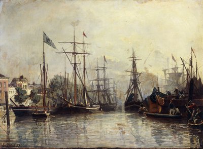 Rotterdami kikötő, 1857 alkotó: Johan Barthold Jongkind