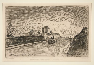 Kijárat a Cochin-házból (Faubourg Saint-Jacques) alkotó: Johan Barthold Jongkind