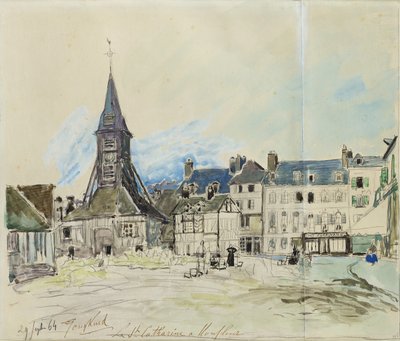 A Szent Katalin-templom, Honfleur, 1864 alkotó: Johan Barthold Jongkind