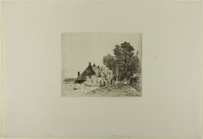 Az ápolónő, a hat metszetből álló könyvből, Hollandia látképei alkotó: Johan Barthold Jongkind