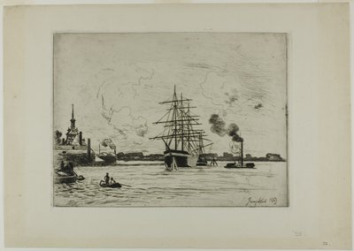Rotterdam régi kikötője alkotó: Johan Barthold Jongkind