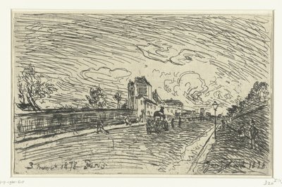 A Cochin Kórház kijárata (Faubourg Saint-Jacques, Párizs) alkotó: Johan Barthold Jongkind