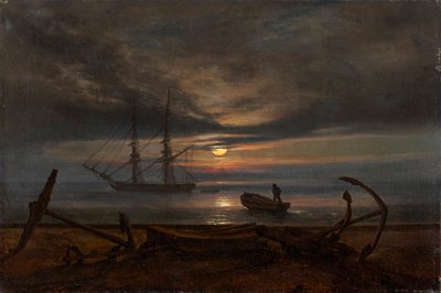 Dán tengerpart holdfényben alkotó: Johan Christian Dahl
