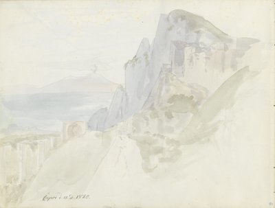 A Capri városa és Marina Grande közötti útról alkotó: Johan Christian Dahl