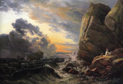 Reggel egy viharos éjszaka után alkotó: Johan Christian Dahl