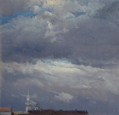 Viharfelhők a drezdai vár tornya felett alkotó: Johan Christian Dahl