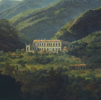 Quisisana királyi palota, Nápoly közelében, Johan Christian Clausen Dahl (1788-1857), Olaszország alkotó: Johan Christian Dahl